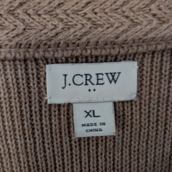 J.Crew Knit Button Lady Jacket Cardigan Sweater in Tan/Mushroom Size X Large - Picture 6 of 7